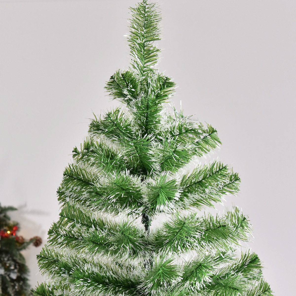 7ft Indoor Christmas Tree with 968-Tip PET Branches & Metal Stand