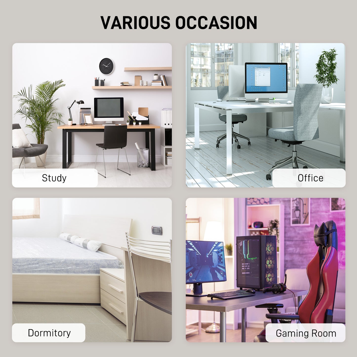 HOMCOM Oak L-Shaped Corner PC Desk with Drawer - Home Office Workspace