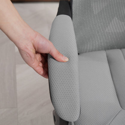 Vinsetto Mesh Swivel Task Chair for Home Office with Footrest Dark Grey