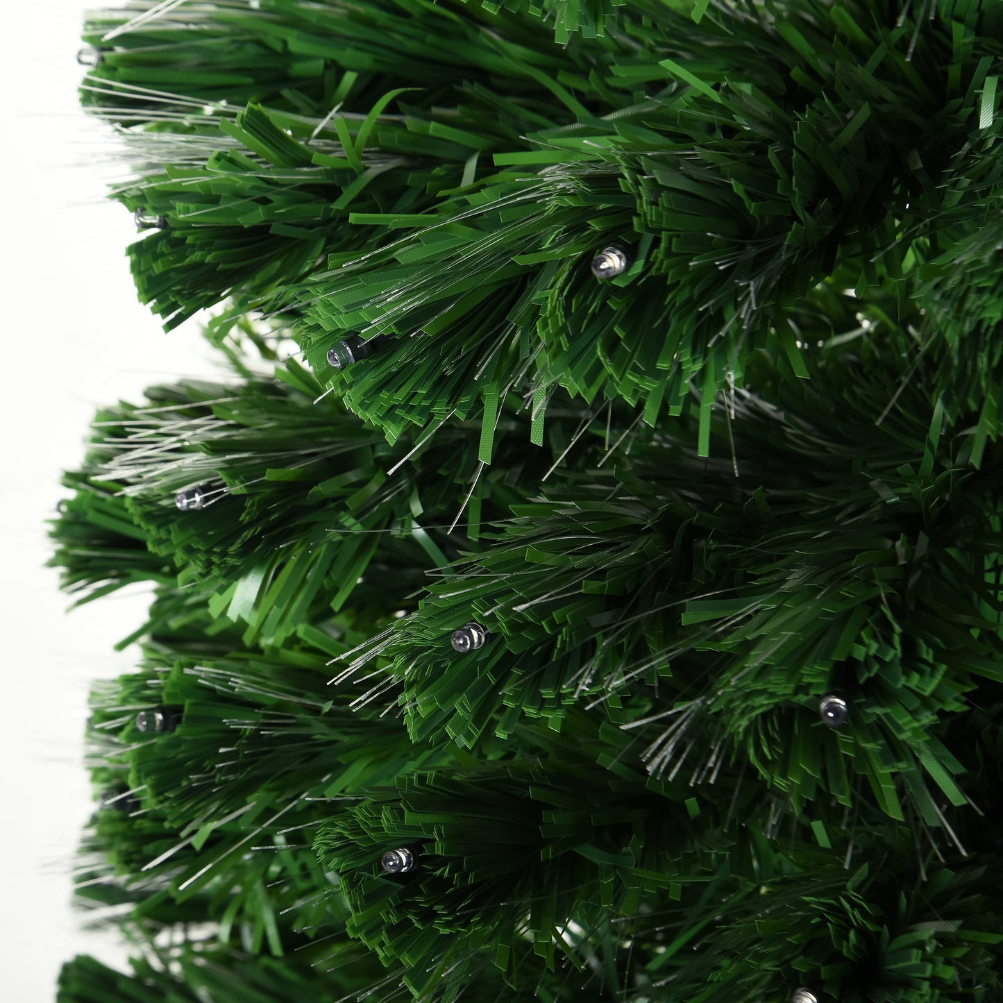 5ft Prelit Artificial Christmas Tree with Multi-Colored Fiber LED Lights, Green