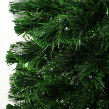 5ft Prelit Artificial Christmas Tree with Multi-Colored Fiber LED Lights, Green