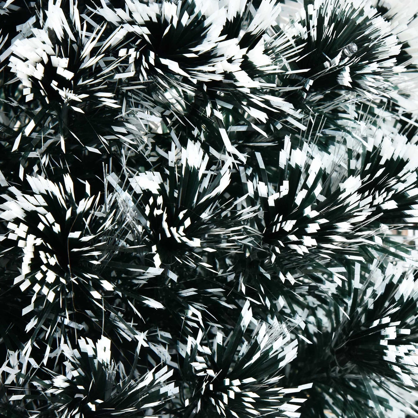 4ft Snow-Dipped Prelit Christmas Tree with Green & White LED Fiber Optic Lights