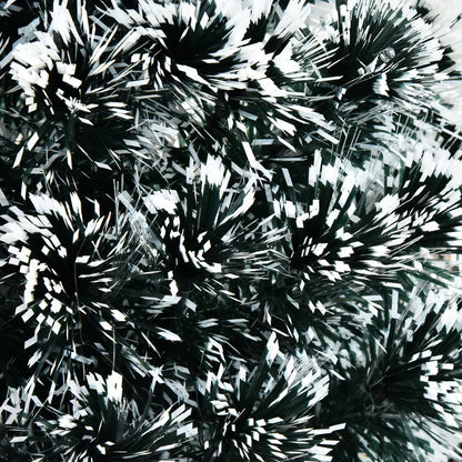 4ft Snow-Dipped Prelit Christmas Tree with Green & White LED Fiber Optic Lights