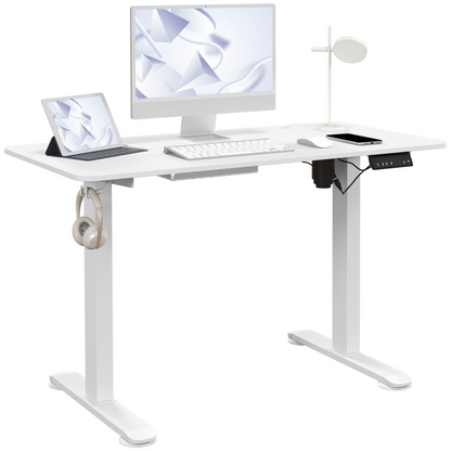 Vinsetto Electric Standing Desk with 4 Memory Presets, 72-116cm, 120x60cm, White