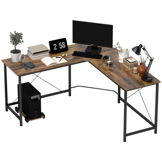 Corner L-Shape Gaming Desk: PC Workstation for Home Office