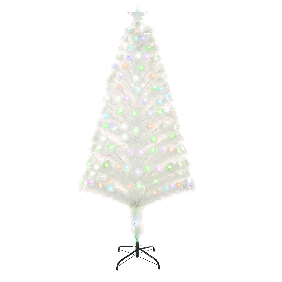 5ft Prelit Fiber-Optic Christmas Tree with Multicolor LED Lights