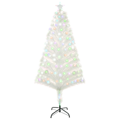 5ft Prelit Fiber-Optic Christmas Tree with Multicolor LED Lights