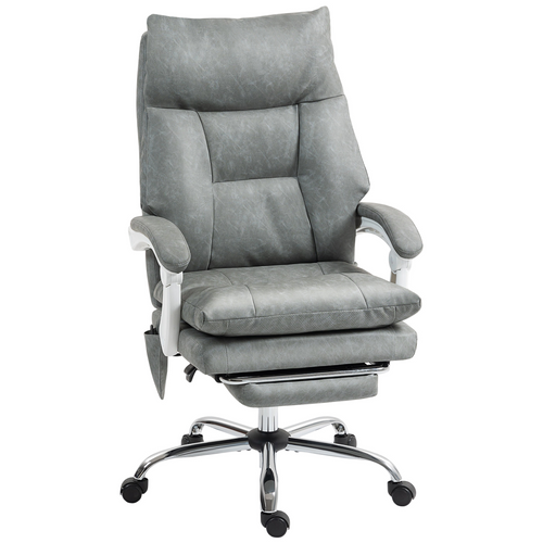 HOMCOM Office Chair with Adjustable Lumbar Support, Computer Chair, Grey