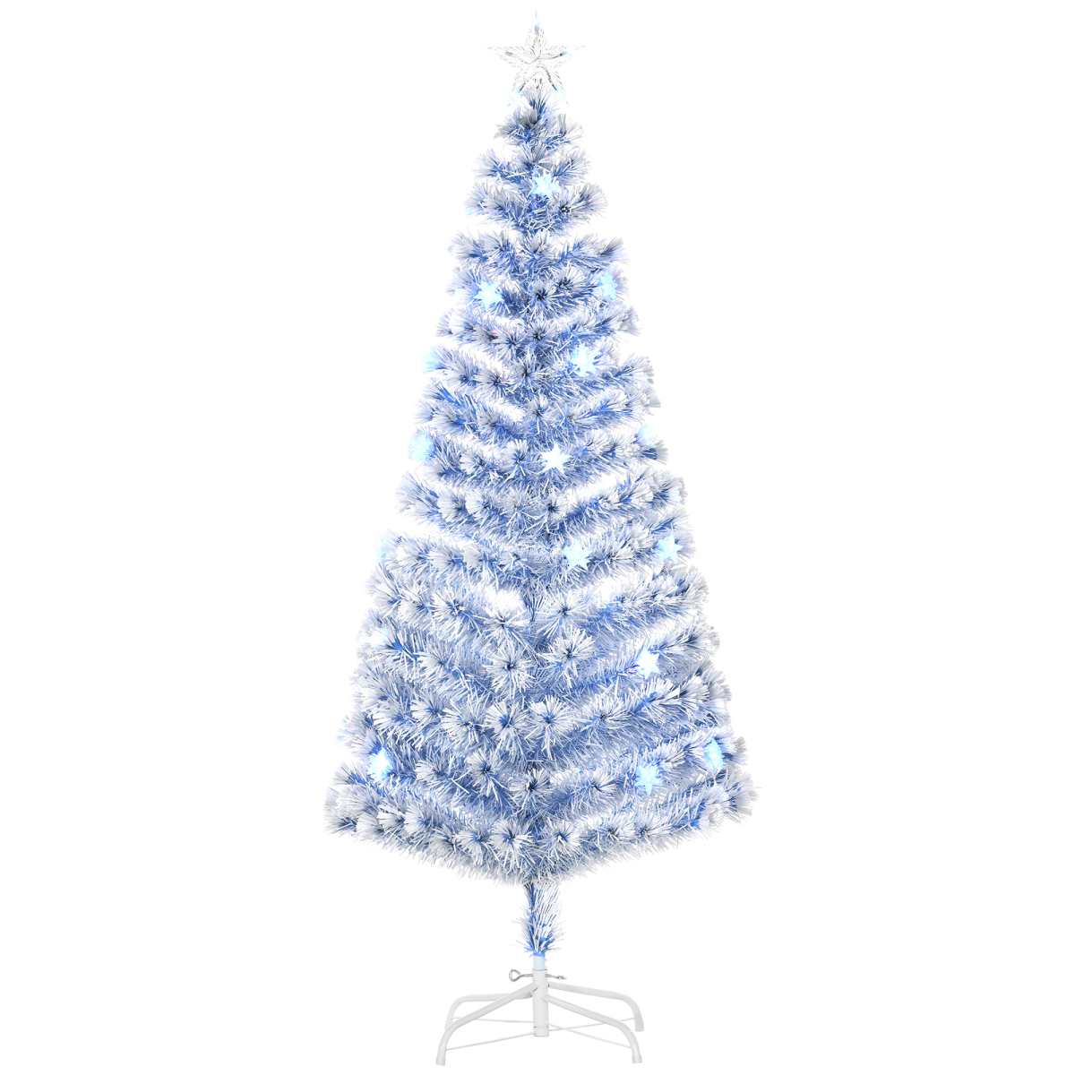 Fibre Optic Artificial Christmas Tree with 26 LED Lights HOMCOM