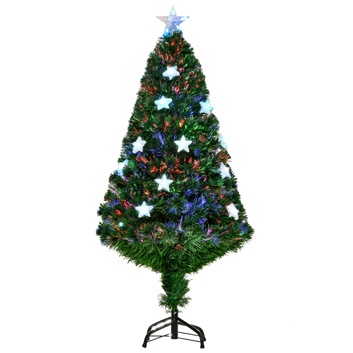 4ft Pre-Lit Artificial Christmas Tree with Fibre Star LED Lights - Indoor Green