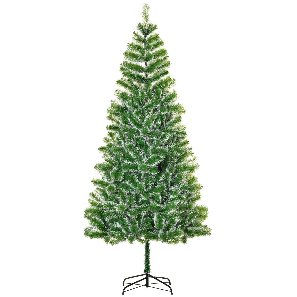7ft Indoor Christmas Tree with 968-Tip PET Branches & Metal Stand