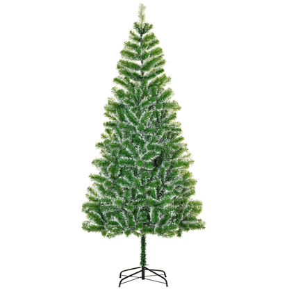7ft Indoor Christmas Tree with 968-Tip PET Branches & Metal Stand