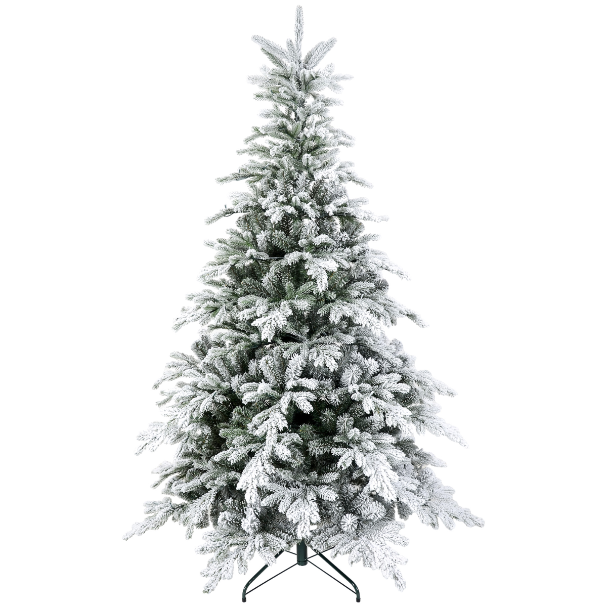 HOMCOM 5ft Snowy Artificial Christmas Tree with Realistic Branches & 200 LEDs