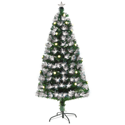 5ft White 90-LED Christmas Tree with Star Topper, Tri-Base, Pre-Lit