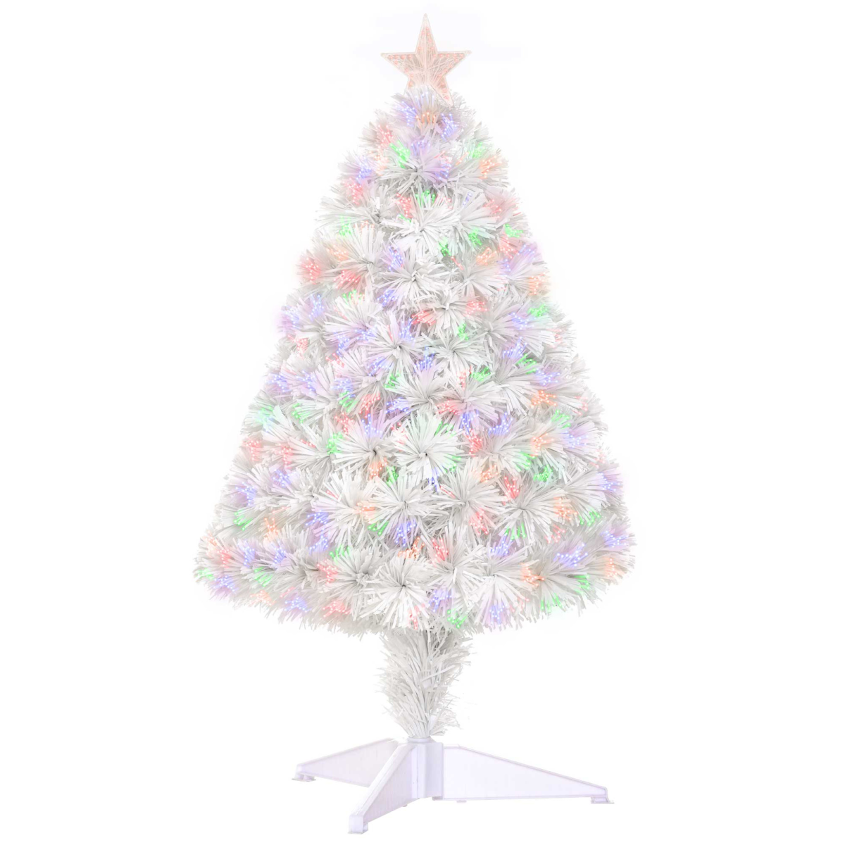 2.5ft Prelit Tabletop Christmas Tree with Fibre Desk & White Star