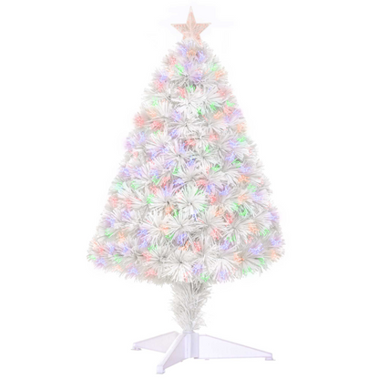 2.5ft Prelit Tabletop Christmas Tree with Fibre Desk & White Star