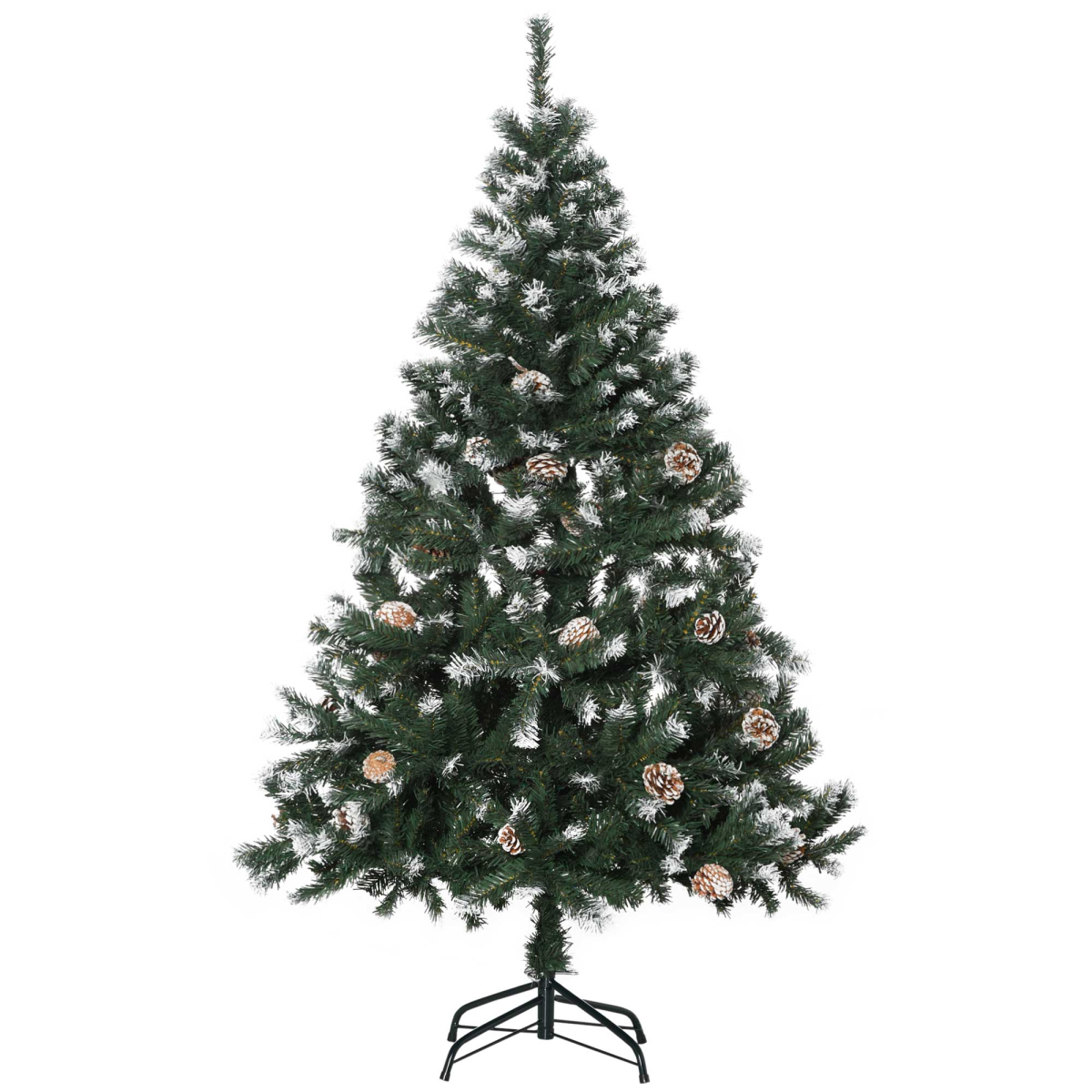 5ft Snow-Flocked Artificial Christmas Tree with Automatic Open & Stable Base