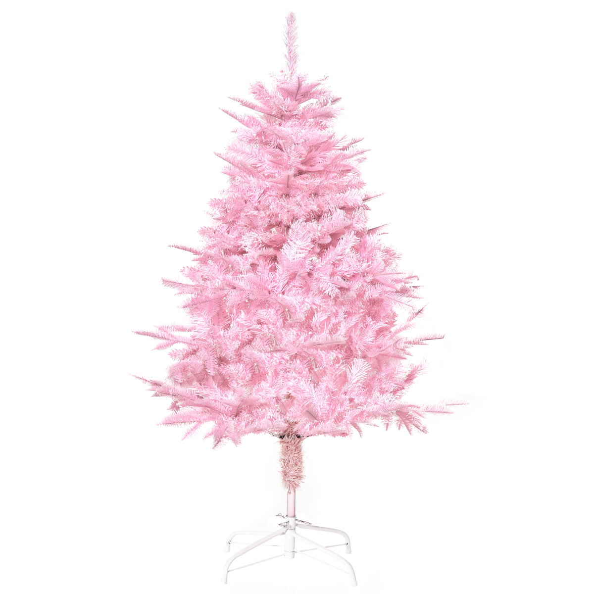 4ft Pink Artificial Christmas Tree - Auto-Open, 341-Branch Full Look