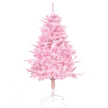 4ft Pink Artificial Christmas Tree - Auto-Open, 341-Branch Full Look