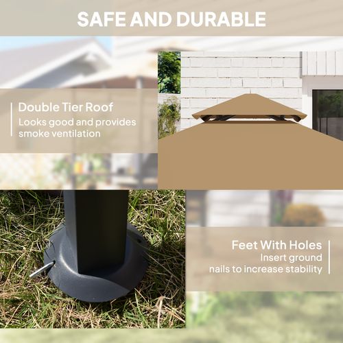 Outsunny Double-Tier BBQ Gazebo: Your Ultimate Outdoor Cooking Oasis