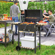 Load image into Gallery viewer, Outsunny Charcoal BBQ Grill: Precision Cooking with Warming Rack &amp; Shelves!
