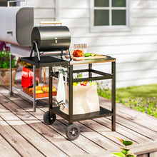 Load image into Gallery viewer, Outsunny Portable BBQ Trolley: Foldable Side Table &amp; Movable Pizza Station
