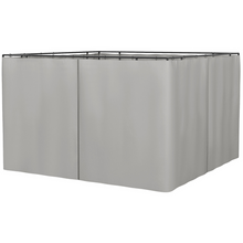 Load image into Gallery viewer, Premium 3x3m Gazebo Sidewall Set - 4 Light Grey Panels with Hooks &amp; C-Rings
