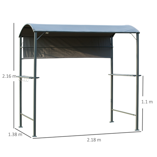 Stay Cool Outdoor BBQ Canopy with Metal Frame – Perfect for Grilling!