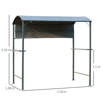 Stay Cool Outdoor BBQ Canopy with Metal Frame – Perfect for Grilling!