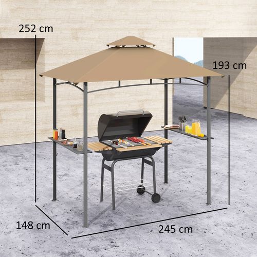 Outsunny Double-Tier BBQ Gazebo: Your Ultimate Outdoor Cooking Oasis