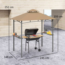 Load image into Gallery viewer, Outsunny Double-Tier BBQ Gazebo: Your Ultimate Outdoor Cooking Oasis
