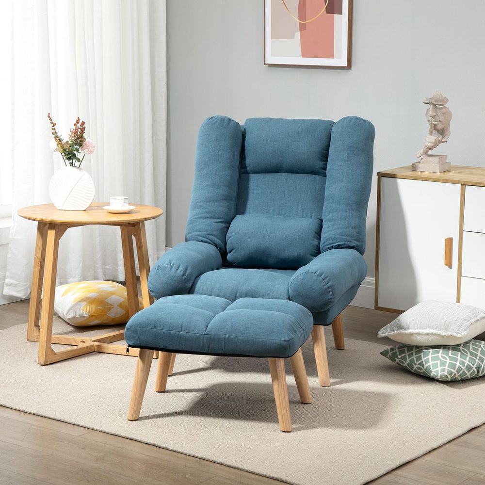 Modern 3-Position Recliner & Ottoman Set - Stylish Comfort for Any Space