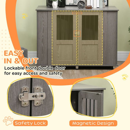Dual-Function Extra Large Dog Crate: Stylish Indoor End Table & Secure Kennel