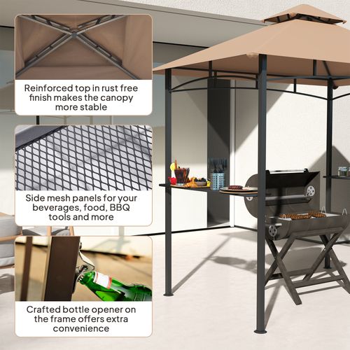 Outsunny Double-Tier BBQ Gazebo: Your Ultimate Outdoor Cooking Oasis