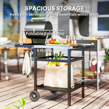 Load image into Gallery viewer, Outsunny Portable BBQ Trolley: Foldable Side Table &amp; Movable Pizza Station
