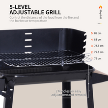 Load image into Gallery viewer, Outsunny Premium Charcoal BBQ Grill - Adjustable, Spacious &amp; Durable
