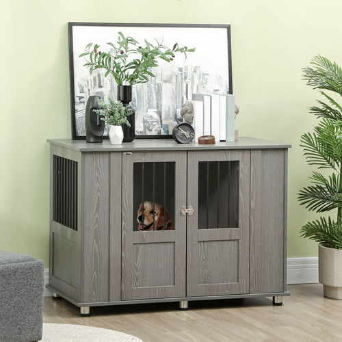 Dual-Function Extra Large Dog Crate: Stylish Indoor End Table & Secure Kennel