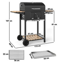 Load image into Gallery viewer, Outsunny Charcoal BBQ Grill: Precision Cooking with Warming Rack &amp; Shelves!
