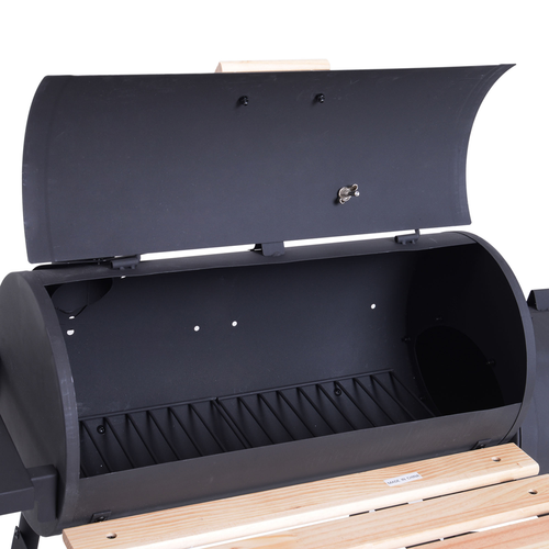 Outsunny Portable Charcoal BBQ Grill & Offset Smoker Combo for Ultimate Cooking