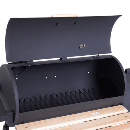 Outsunny Portable Charcoal BBQ Grill & Offset Smoker Combo for Ultimate Cooking