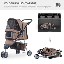 Load image into Gallery viewer, PawHut 3-Wheel Pet Stroller: Stylish Carrier for Cats &amp; Dogs on the Go!
