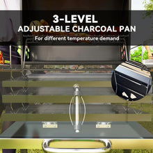 Load image into Gallery viewer, Outsunny Charcoal BBQ Grill: Precision Cooking with Warming Rack &amp; Shelves!
