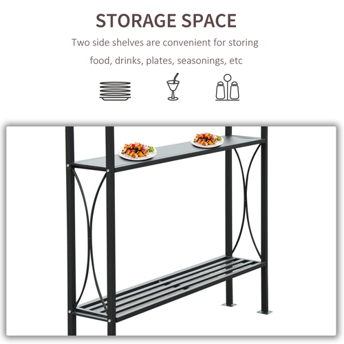 Ultimate Outdoor BBQ Canopy Tent - 2.5x1.5m Sun Shelter with Serving Tables