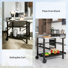 Load image into Gallery viewer, Outsunny Portable BBQ Table with Shelving &amp; Hooks - Perfect for Outdoor Dining!
