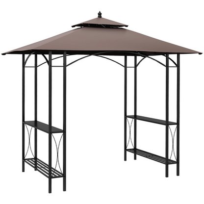 Ultimate Outdoor BBQ Canopy Tent - 2.5x1.5m Sun Shelter with Serving Tables