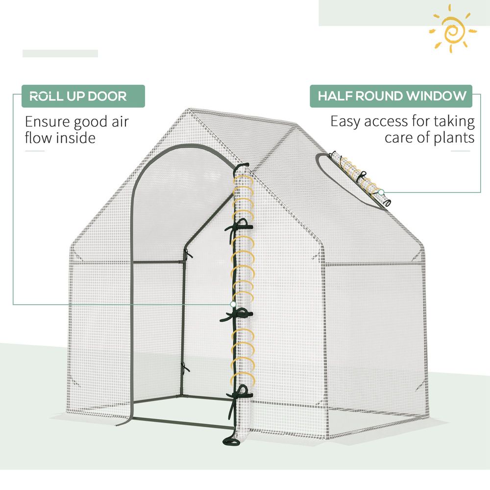 Outsunny Walk-In Greenhouse: 180x100x165cm, Perfect for Year-Round Gardening!