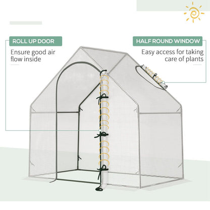 Outsunny Walk-In Greenhouse: 180x100x165cm, Perfect for Year-Round Gardening!