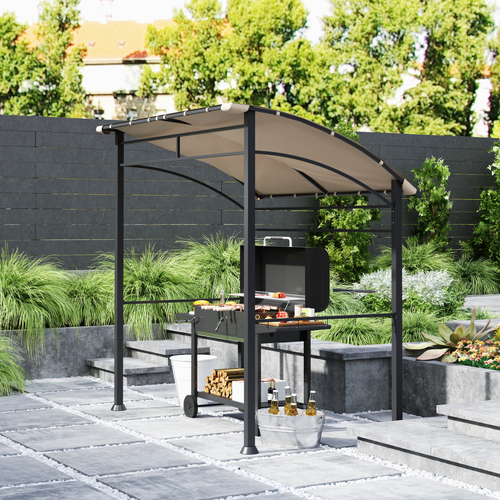 Outsunny 2.2x1.5m BBQ Gazebo Tent: Ultimate Sun Shade & Smoke Shelter