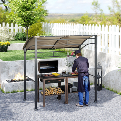 Outsunny 2.2x1.5m BBQ Gazebo Tent: Ultimate Sun Shade & Smoke Shelter