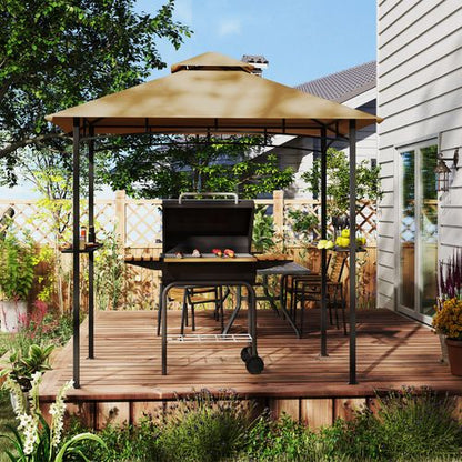Outsunny Double-Tier BBQ Gazebo: Your Ultimate Outdoor Cooking Oasis